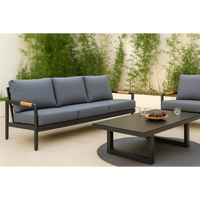Outdoor Lounge Set Built for All-Weather Entertainment, Aluminum Frame, All-Weather Cushions, Coffee Table