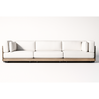 Modular Patio Furniture Set Built for Entertaining, Premium Teak Platform, Armless Loveseats, Corner Units