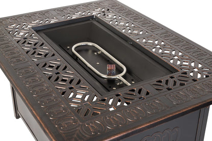 Dynasty Rectangle Aluminum LPG Fire Pit