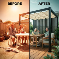 NoirVerge Aperture Pergola — Before & After