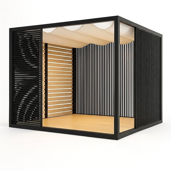 NoirVerge Aperture Pergola — Studio Shot