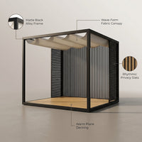 NoirVerge Aperture Pergola — infographic