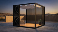 NoirVerge Aperture Pergola — Lifestyle