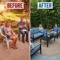 Solterra Luxe Outdoor Lounge Set — Before & After