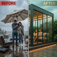 VetroHaus Panorama Glass Pavilion — Before & After